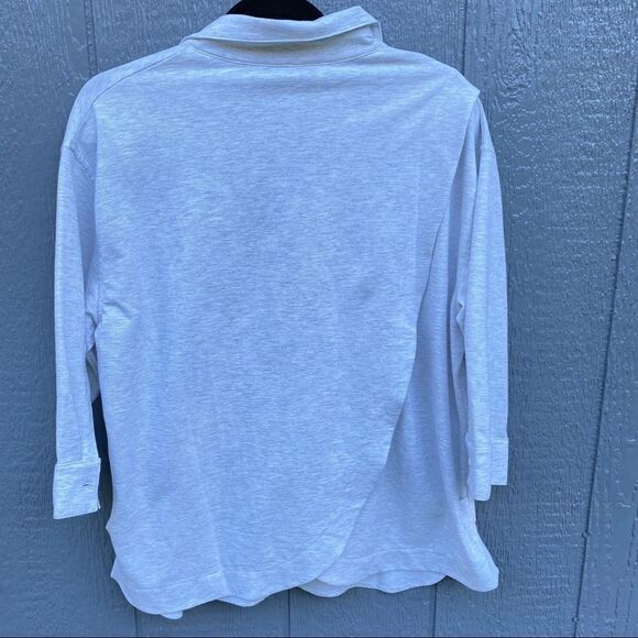 Buki Button Up Back Wrap 3/4 Sleeve Blouse XL NWT - Picture 7 of 16